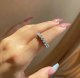 Sweet Heart Pink Rhinestone Ring for Women