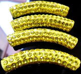 Mixed Micro Pave Long Bending Tube Crystal Beads for Bracelet DIY
