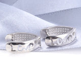 S925 Silver Love Hollow Zircon Earrings for Wedding