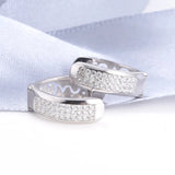 S925 Silver Love Hollow Zircon Earrings for Wedding
