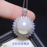14k Pearl Choker Zircon Necklace for Women
