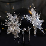 Bridal Lace Crystal Flower Hairpin Wedding Hair Accessories