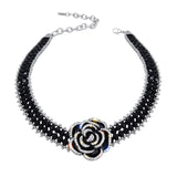 Pearl Flower Crystal Necklaces for Women