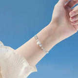 925 Silver Lucky Beads Necklace Bracelet Set for Women Wedding