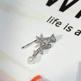 925 Silver Snow Branches & Pearl Earrings for Women