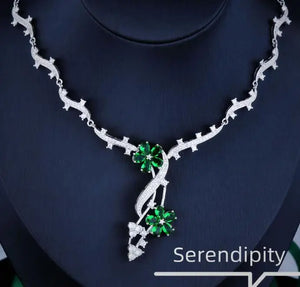 Diamond Plum Necklace Set for Women