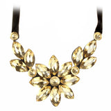 Rhinestone Gem Stone Statement Necklace for Women
