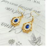 Luxury Rhinestone Earrings with Enamel Drop Glaze & Feathers