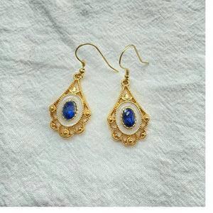 Luxury Rhinestone Earrings with Enamel Drop Glaze & Feathers