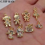 Magic Eye Zircon Gold-Plated Pendant for Bracelet Necklace