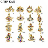 Magic Eye Zircon Gold-Plated Pendant for Bracelet Necklace