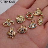 Magic Eye Zircon Gold-Plated Pendant for Bracelet Necklace
