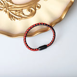 Red & Black Boho Bracelet Bangle Ethnic Jewelry