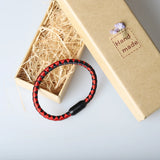 Red & Black Boho Bracelet Bangle Ethnic Jewelry