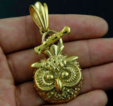 Golden Owl Pendant Charm Jewelry