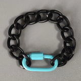 Women's Punk Stainless Steel Thick Chain Bangle Bracelet