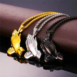 Men's Praying Necklace with Stainless Steel Chain