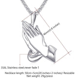 Men's Praying Necklace with Stainless Steel Chain