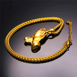 Men's Praying Necklace with Stainless Steel Chain