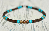 Men's Beach Wood Choker Necklace Short Jewelry