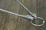 Wolf Head Pendant Necklace Stainless Steel Chain