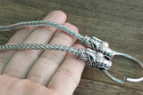 Wolf Head Pendant Necklace Stainless Steel Chain