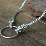 Wolf Head Pendant Necklace Stainless Steel Chain