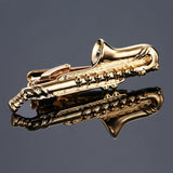 Men's Novel Tie Clip Necktie Feather Archor Mustache Bar Clasp Cufflinks