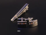 Men's Cuff Links & Tie Clip Set Sleeve Button Cuff Button Stickpin Tie Bar