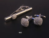 Men's Cuff Links & Tie Clip Set Sleeve Button Cuff Button Stickpin Tie Bar