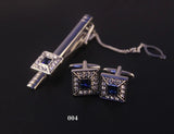 Men's Cuff Links & Tie Clip Set Sleeve Button Cuff Button Stickpin Tie Bar