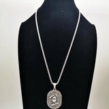 Welding Mask Pendant Necklace Antique Silver Stainless Steel Hip Hop Welder
