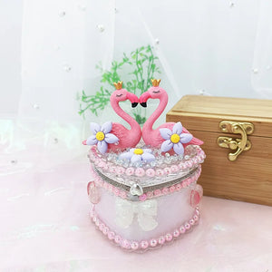 Scallop Shell Jewelry Box - Ring Holder Figurine Collectible