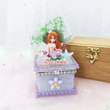 Scallop Shell Jewelry Box - Ring Holder Figurine Collectible