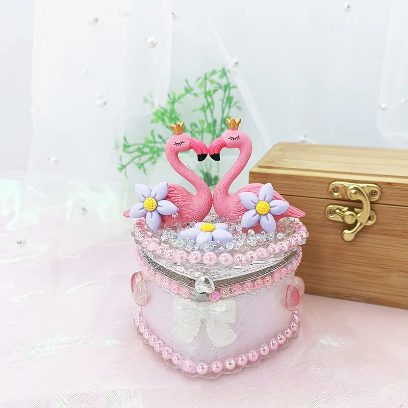 Scallop Shell Jewelry Box - Ring Holder Figurine Collectible