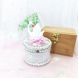 Scallop Shell Jewelry Box - Ring Holder Figurine Collectible
