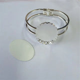 Metal Lace Bangles for Sublimation - Women Lace Ellipse Bracelets