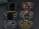 Metal Lace Bangles for Sublimation - Women Lace Ellipse Bracelets