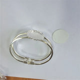 Metal Lace Bangles for Sublimation - Women Lace Ellipse Bracelets