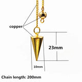 Reiki Healing Pendulum Amulet Pyramid Chakra Charms Dowsing Copper
