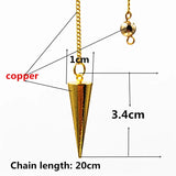 Reiki Healing Pendulum Amulet Pyramid Chakra Charms Dowsing Copper
