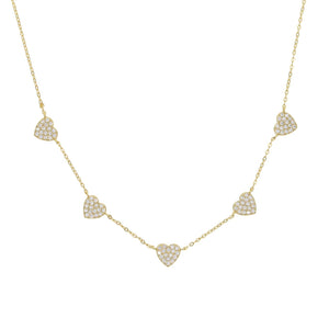 925 Sterling Silver Love Heart Pendent Necklace For Women