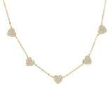 925 Sterling Silver Love Heart Pendent Necklace For Women