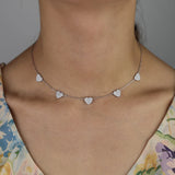 925 Sterling Silver Love Heart Pendent Necklace For Women