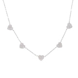 925 Sterling Silver Love Heart Pendent Necklace For Women