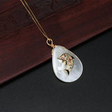 CZ Beads Dolphin Charm Shell Pendant Choker Necklace