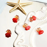 Czech Diamond Glass Goldfish Earrings DIY Kit