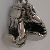 Mini Boxing Glove Pendant Necklace Stainless Steel Basket Chain