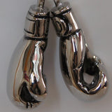 Mini Boxing Glove Pendant Necklace Stainless Steel Basket Chain