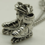 316L Stainless Steel Pair Skating Shoes Necklace 60cm